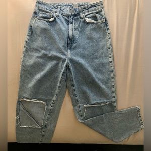 Mom High Waisted Loose-Fit Destress Denim